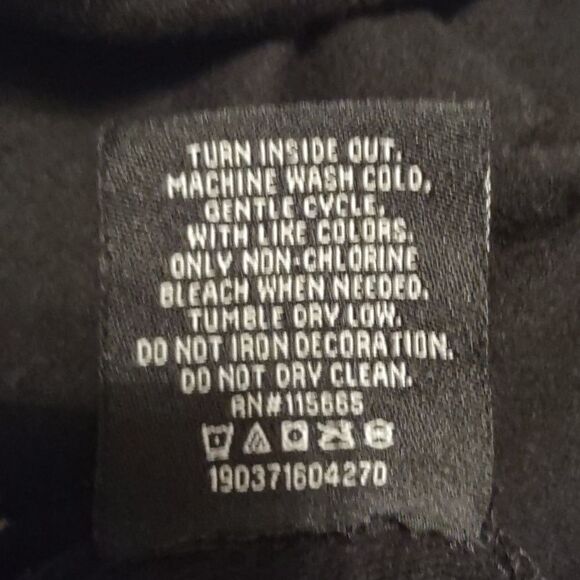 DC Comics Batman Logo Men's size S black sweatshirt flip sequins Up All Night - Picture 5 of 5